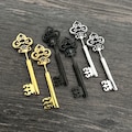 Key earrings,Crown Key earrings, Key earrings, Front back earrings, key jewelry, ear jacket, Key ear jacket, key earrings, crown earrings