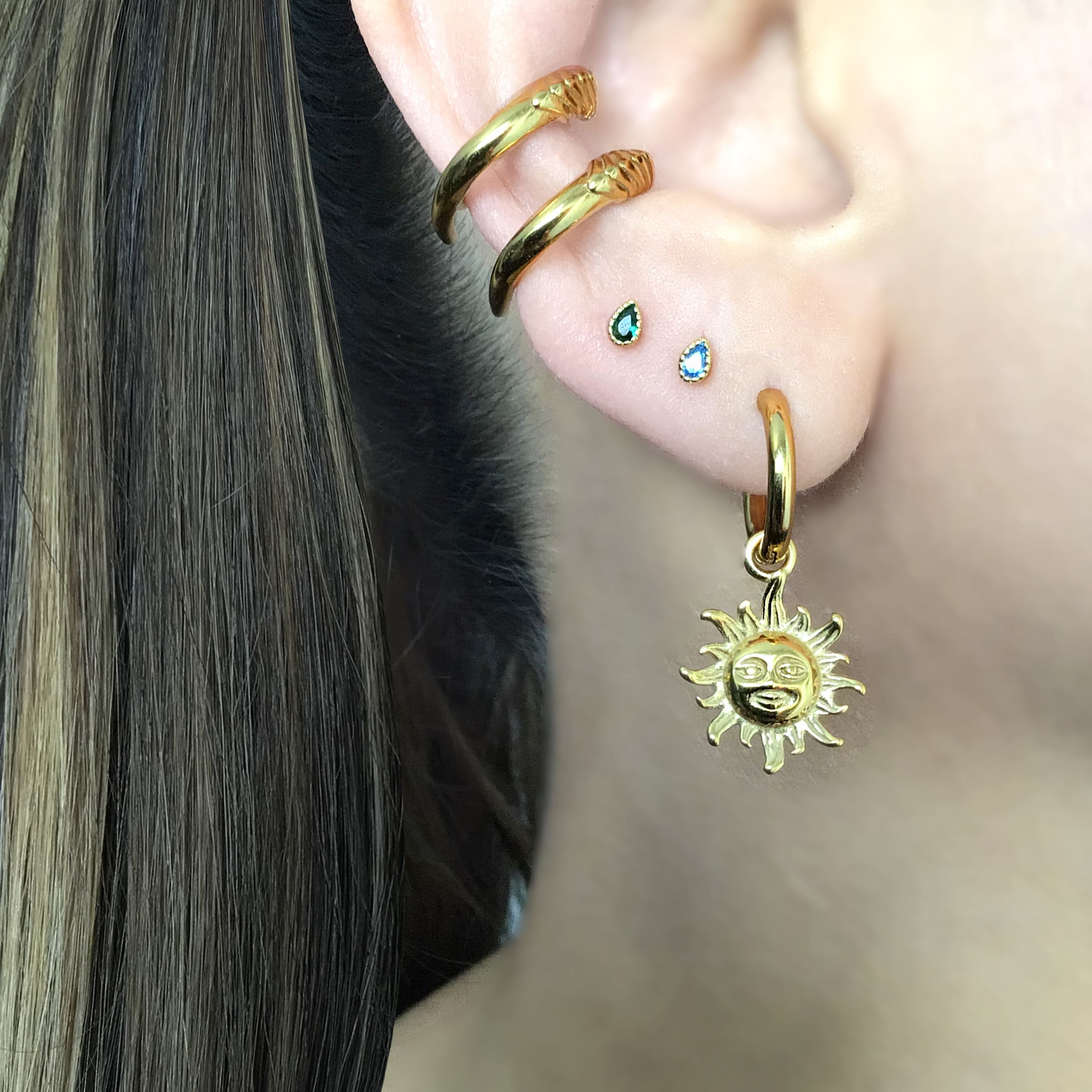 Sun and outlet moon hoops