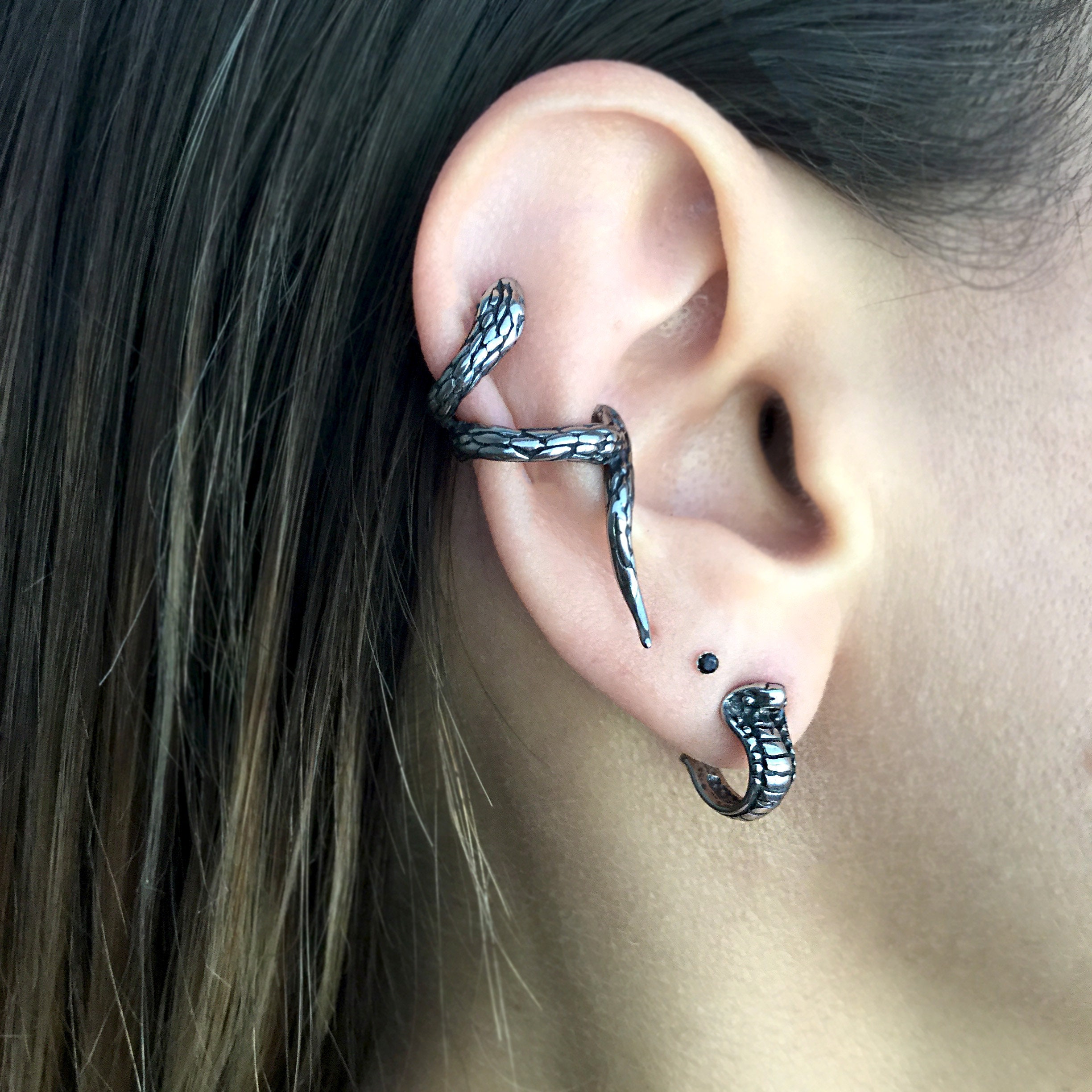 Ear Cuff Gothic Ear Cuff Snake Ear Cuff Stainless Steel Etsy
