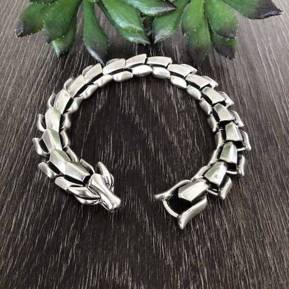 Stainless steel dragon bracelet clearance