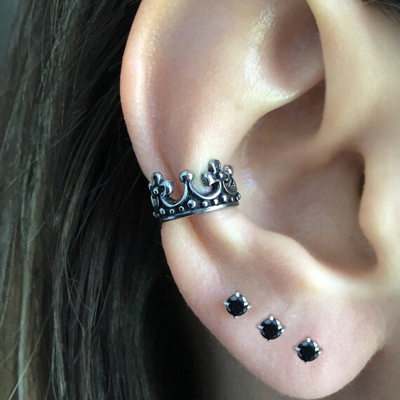 Crown Ear Cuff Gothic Ear Cuff Stainless Steel Cuff Gothic Etsy