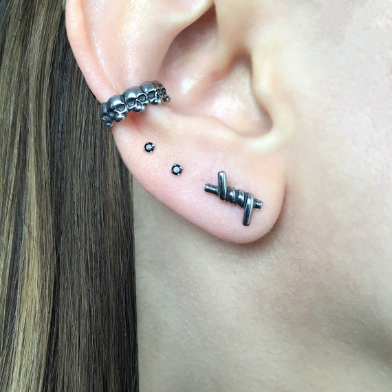 Ohrstecker Tintenfisch Tentakel 925 Sterling Silber – Punk Gothic Schmuck Für Männer & Frauen