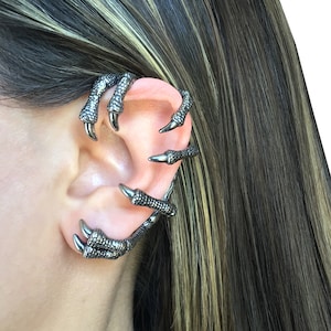 SINGLE Dragon Claw Earringdragon Earrings Gothic Earring - Etsy