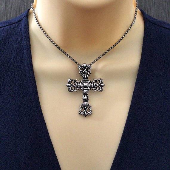 Large Cross Pendant Cross Necklace 