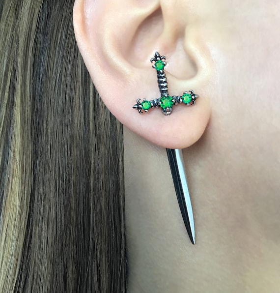 Etsy dagger earrings sale