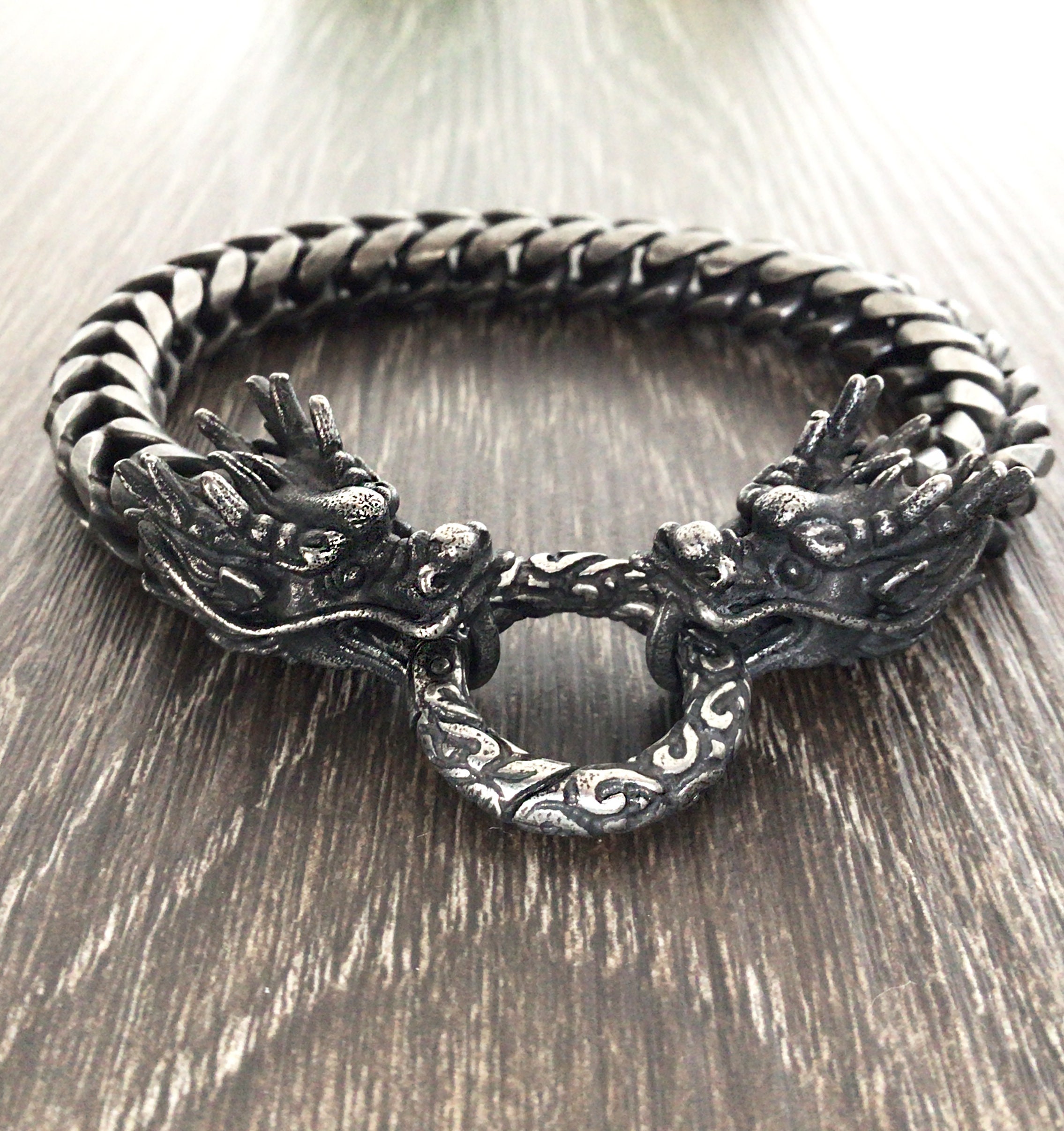 Stainless Steel Dragon Bracelet Jewelry Fashion Accessories Viking Bracelet  Men | eBay