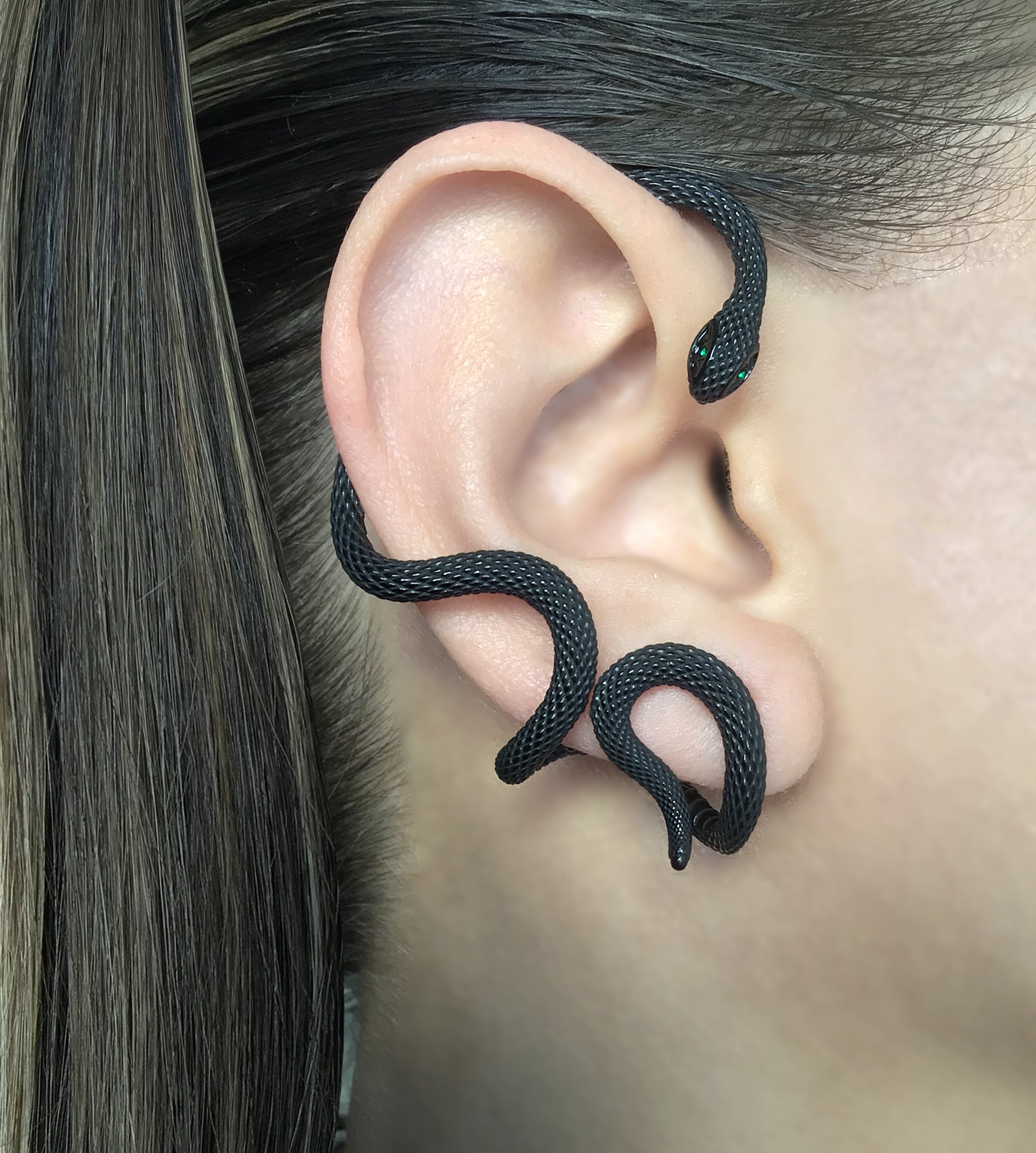 Orecchini a cerchio con serpente in argento 925 per le donne Orecchini in oro di tendenza Smalti colorati Animali Orecchini pendenti in cristallo Regalo di gioielli  36