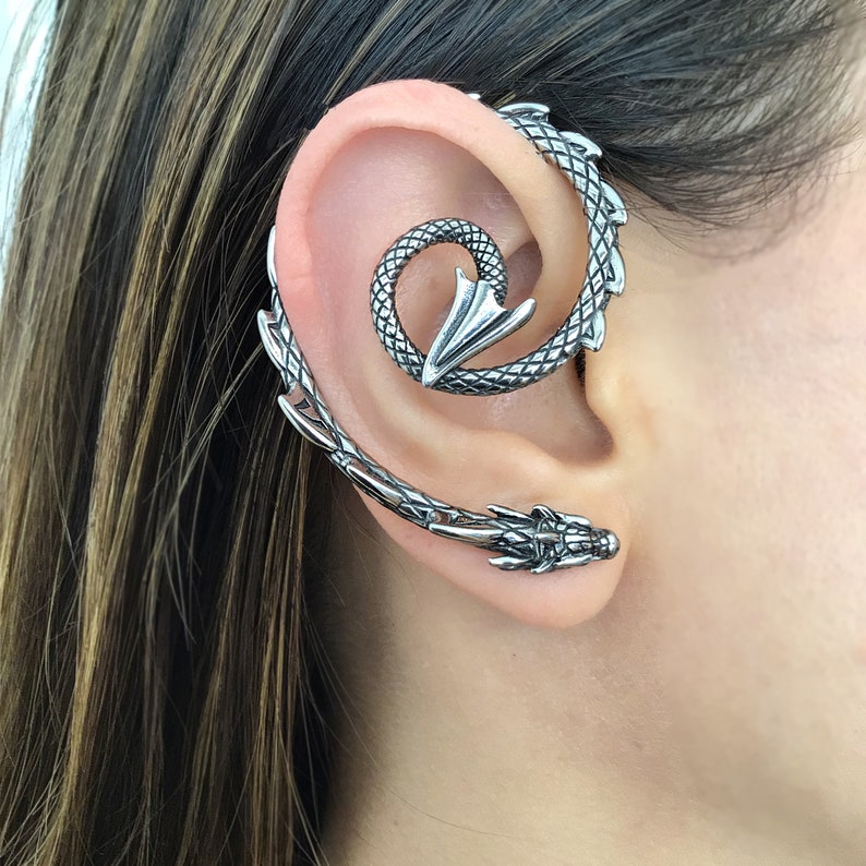 SINGLE Dragon Cuff Earring Dragon Cuff Earring Gothic Etsy