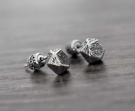 Mens earrings etsy discount
