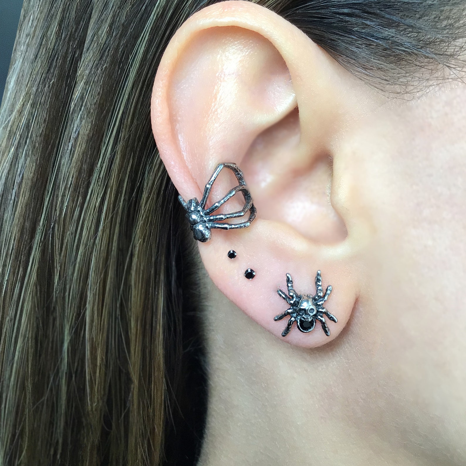 Spider Ear Cuff Gothic Ear Cuff Stainless Steel Earrings Etsy