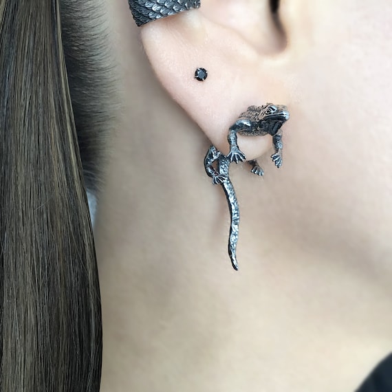 Iguana earrings deals