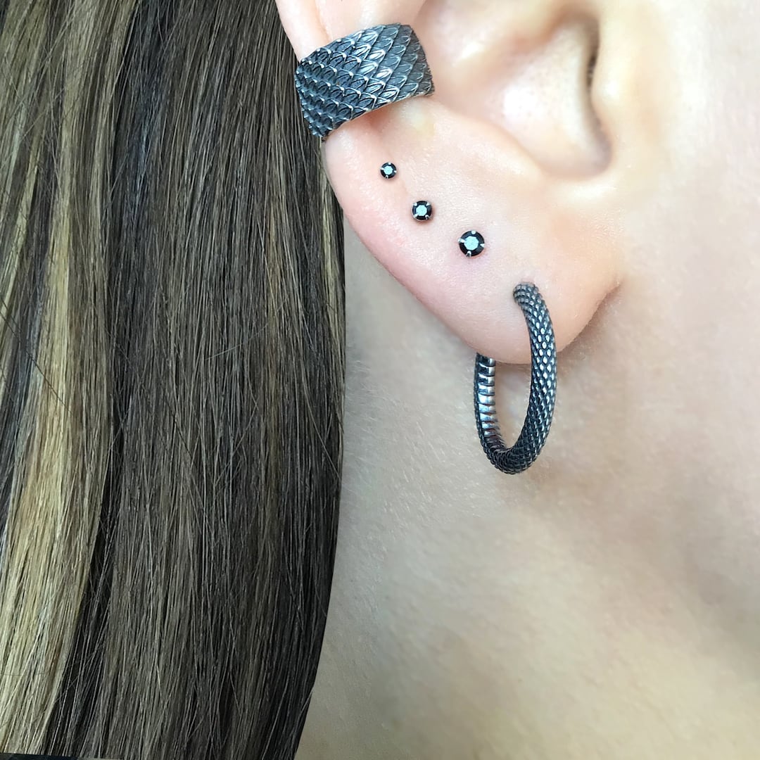 Snake Hoop Earrings, Hoop Earrings, Snakes Hoops, Gothic Earrings, Punk Earrings, Stainless