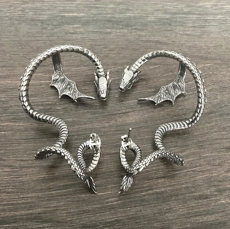 SINGLE Dragon Cuff Earring Dragon Cuff Earring Gothic Etsy