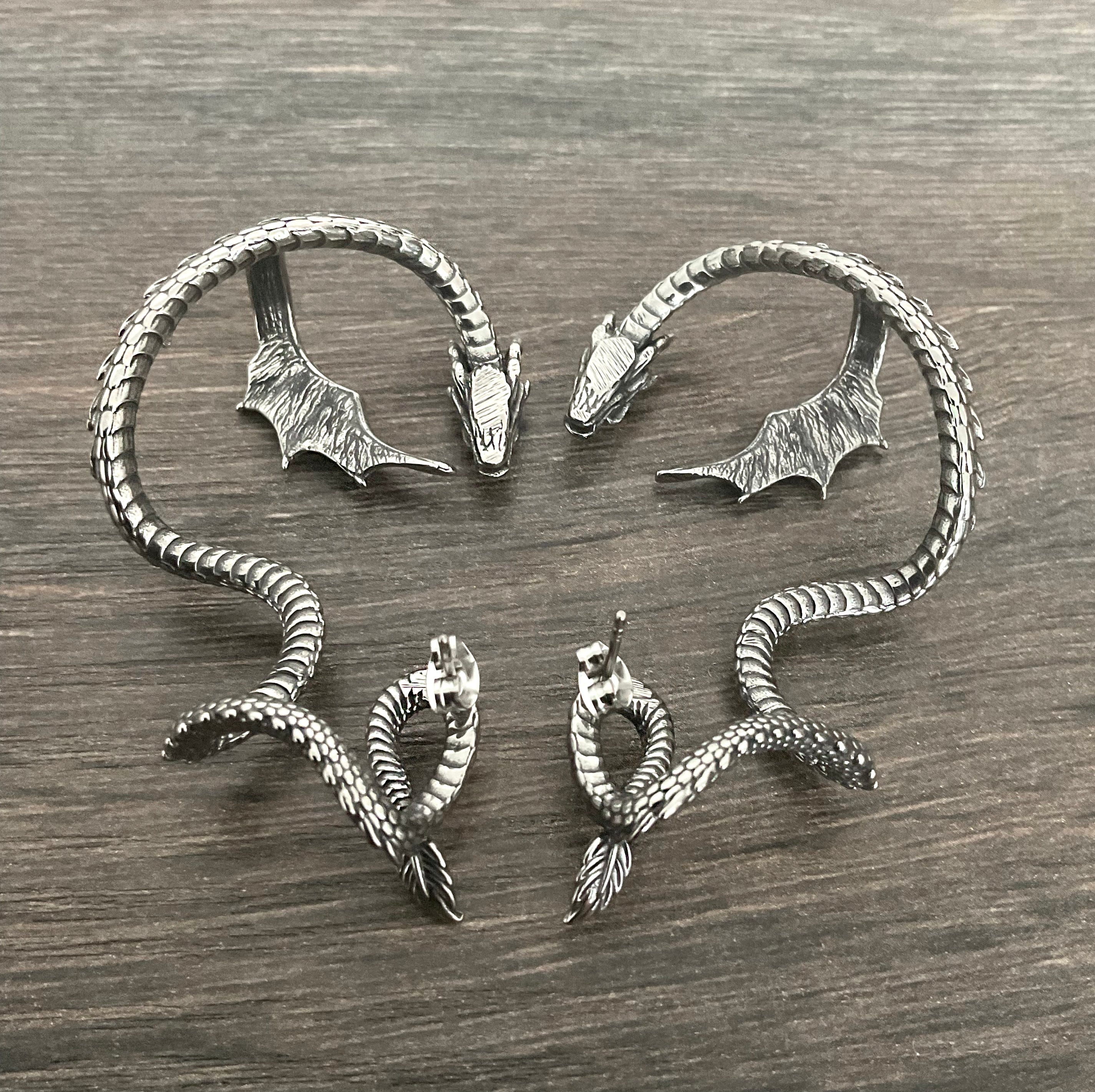 SINGLE Dragon Cuff Earring Dragon Cuff Earring Gothic Etsy Canada