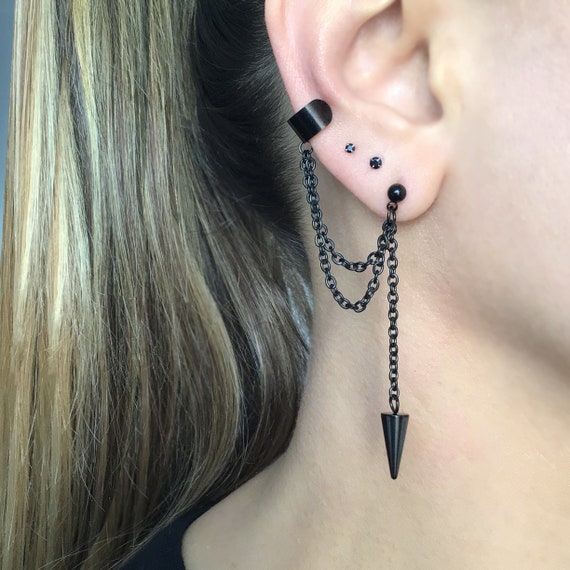 Cool black earrings clearance
