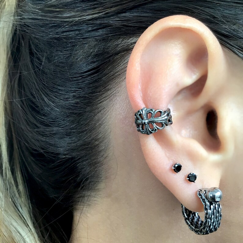 Ear Cuff Gothic Ear Cuff Stainless Steel Earrings Gothic Etsy