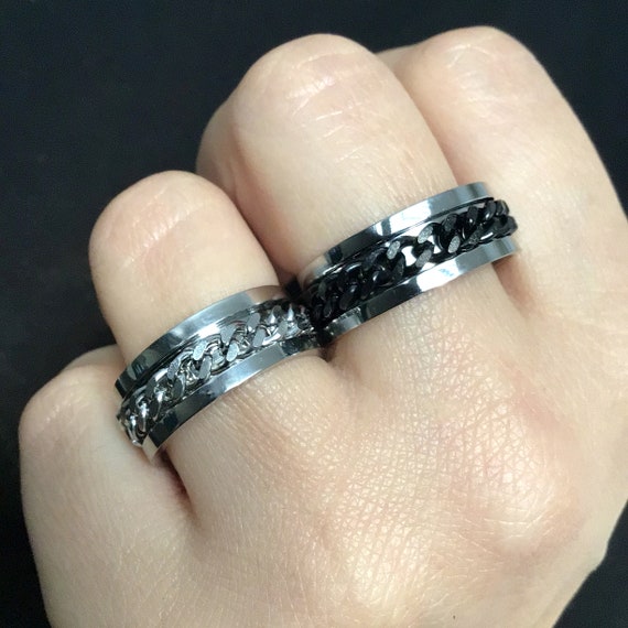 Chain Ring, Chain Link Ring, Spinning Chain Ring,stainless