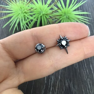 EINZELNER Ohrstecker, Knorpel Helix Nordstern Ohrstecker, Star Ohrstecker, Starburst Ohrstecker, Knorpel Ohrstecker, Helix Ohrstecker, Ball Back Schraubohrring