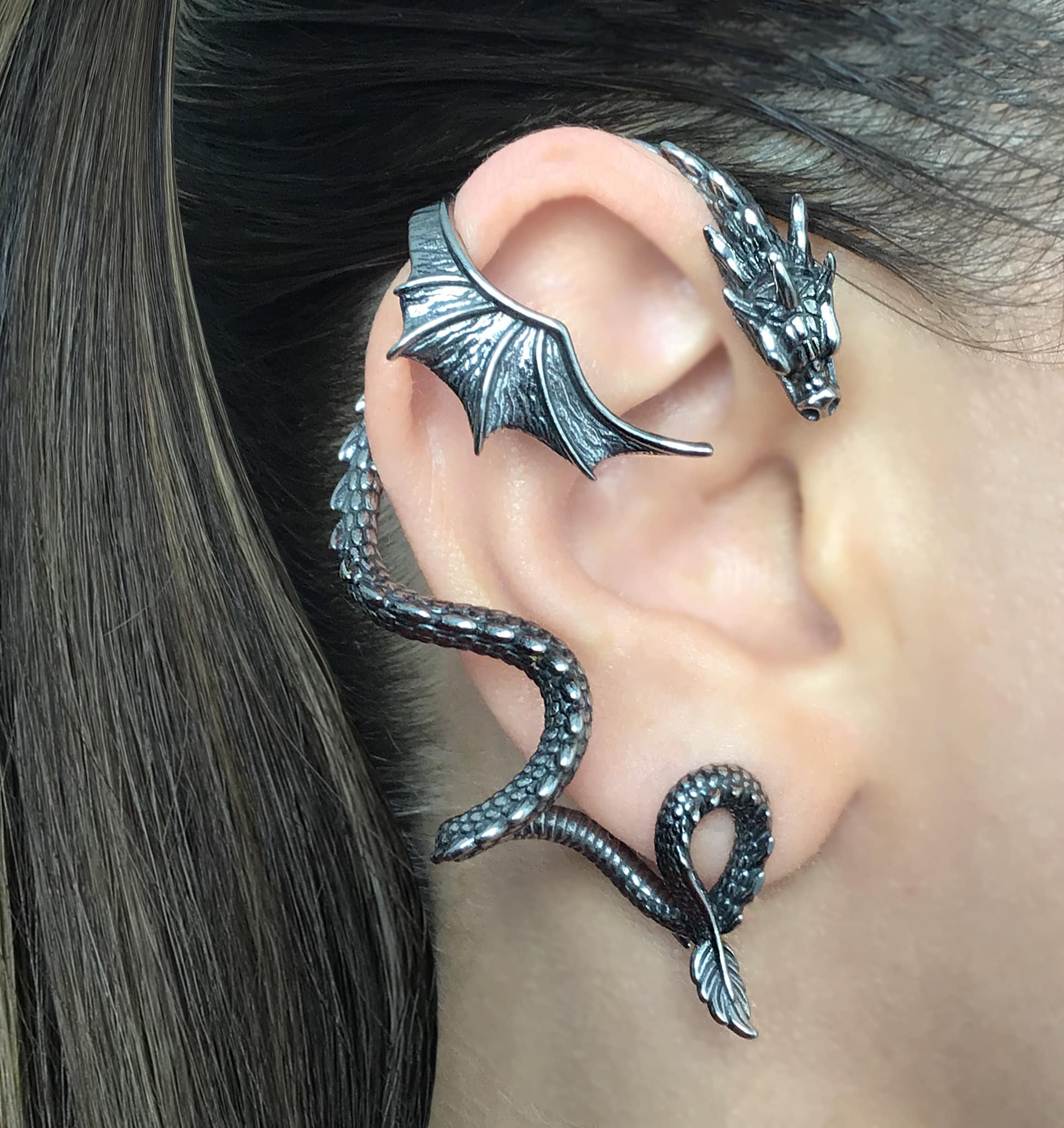 SINGLE Dragon Cuff Earring Dragon Cuff Earring Gothic Etsy Canada