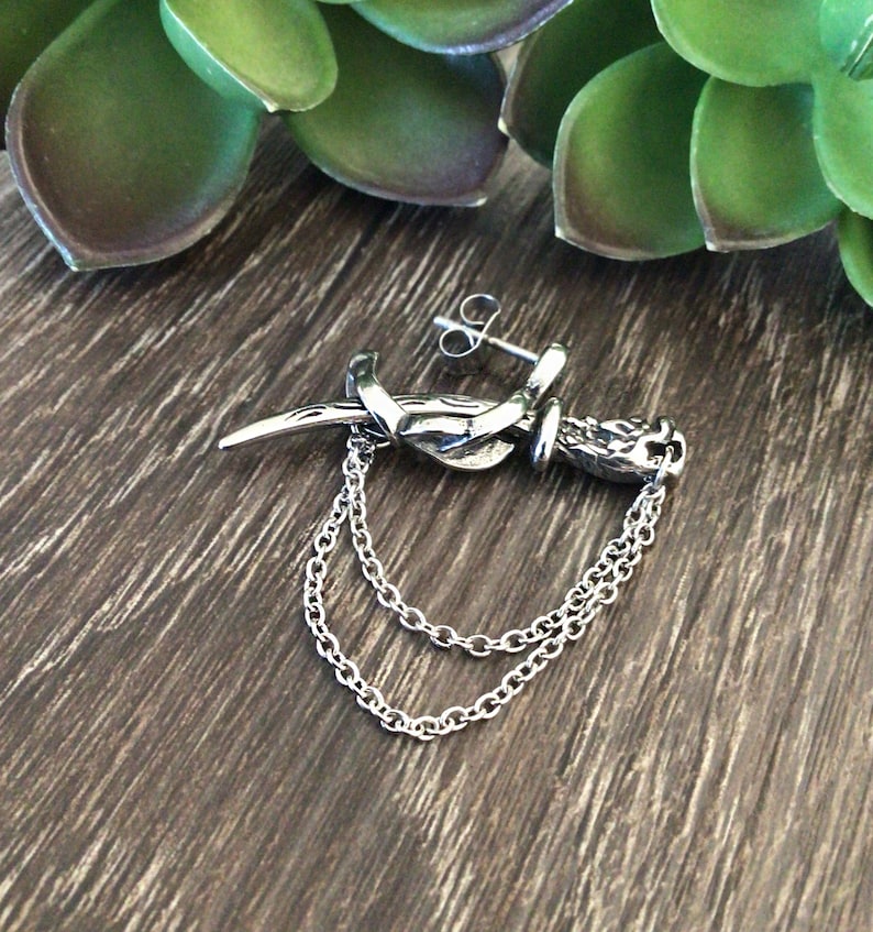 Dagger Earrings Dagger Studs Stainless Steel Earrings Etsy