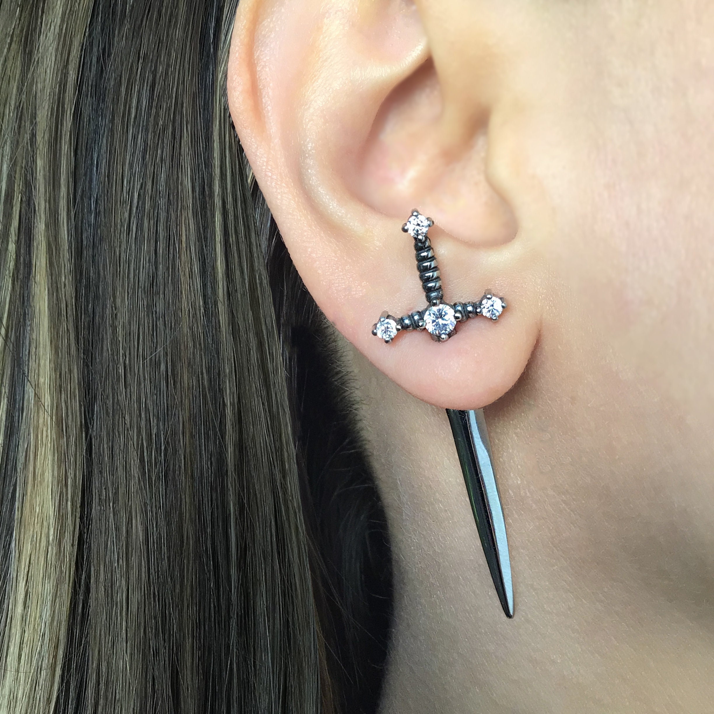 Sword earrings etsy deals
