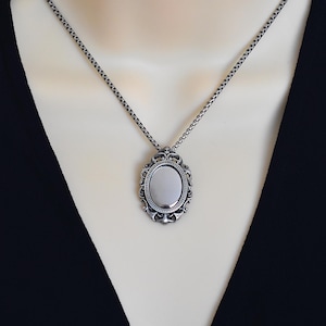 Gotiskt viktorianskt skyddshalsband, Spegelhänge, Skyddstalisman, Gotiskt halsband, Viktorianska smycken bild 6