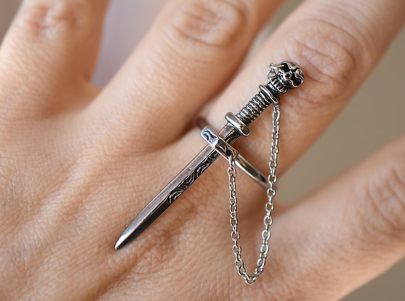 Sword ring,Stainless steel dagger ring , gothic jewelry, punk jewelry, biker jewelry, dagger ring, dagger jewelry, sword ring 