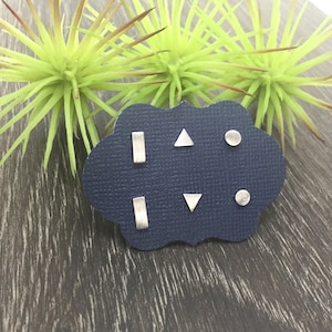 Set aus 3 Paar Ohrstecker, geometrische Ohrstecker, Ohrstecker Set, Ohrstecker Set, Multi Piercing, Kreis Ohrstecker, Dreieck Ohrstecker, Knorpel