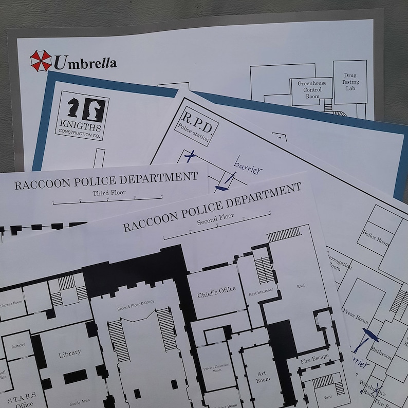 Resident Evil 2 Remake, RPD Police Station Floors, Sewer and Umbrella ...