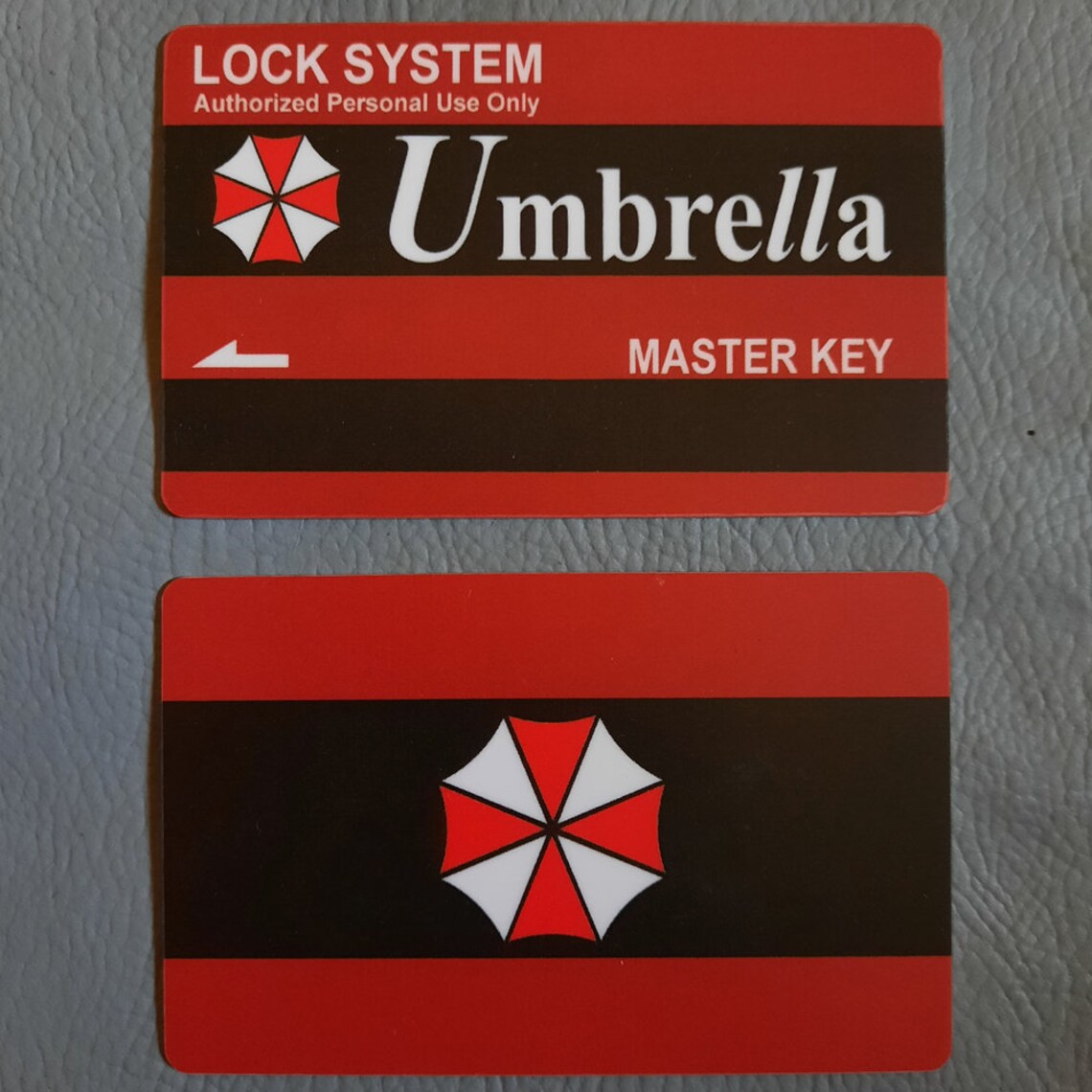 Resident Evil 2 Keycard Blue & Red Gate System Umbrella Lock Etsy