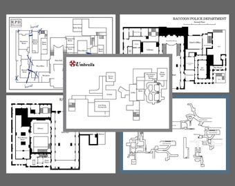 Pobierz cyfrową grafikę mapy RPD, Sewer i Umbrella Lab z Resident Evil 2 Remake