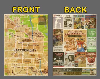 ラクーンシティマップ バイオハザード3 リメイク デジタルアート