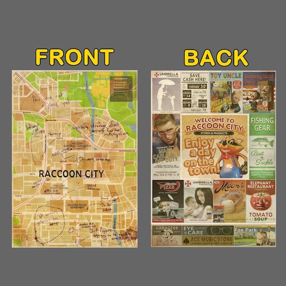 ラクーンシティマップ バイオハザード3 リメイク デジタルアート