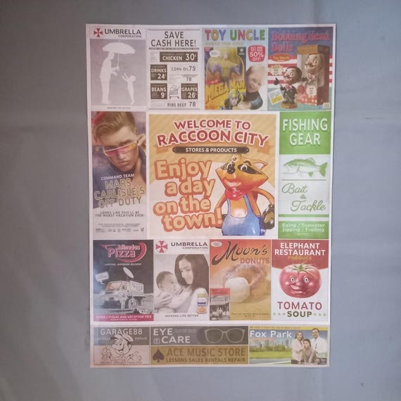 カプコン バイオハザード プレイステーション オフィシャルマップポスター カプコン バイオハザード プレイステーション オフィシャルマップ