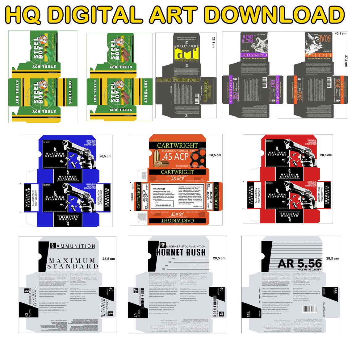 Resident Evil 2 & 3 Remake and 7 ammo boxes HQ digital art Etsy
