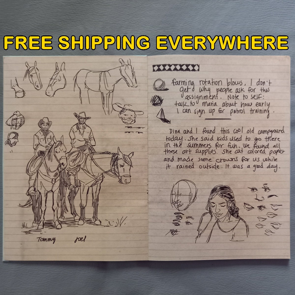 Ellie's tattoo - Last of us Part 2 Spiral Notebook for Sale by raphaelazz