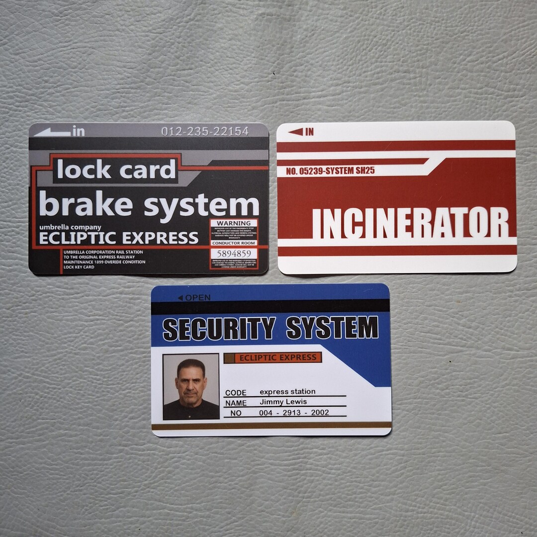 Resident Evil 0 Keycard Brake System, Incenerator and Security