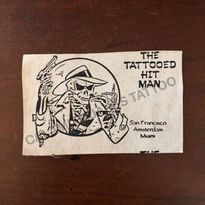 Vintage De getatoeëerde Hit Man visitekaartje