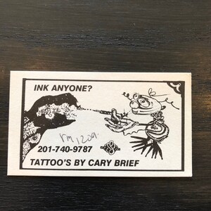 Cartão de visita Tatuagens vintage de Cary Brief
