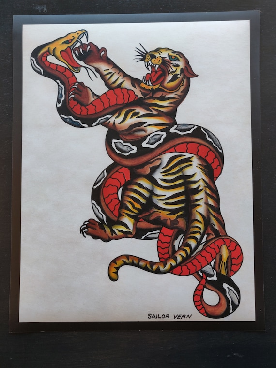Painted Indian Tiger Toy - Ca 1940 Painted Indian Tiger Toy - Ca 1940