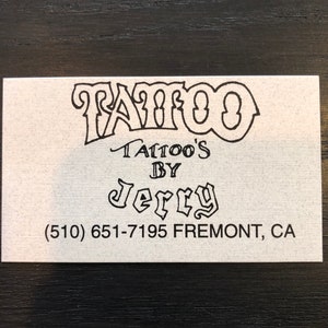 Vintage Tattoo von Jerry Visitenkarte
