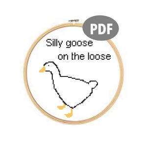 Silly Goose Cross Stitch Pattern