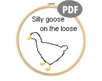 Silly Goose Cross Stitch Pattern