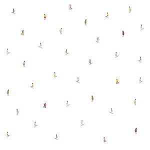 Little Snowboarders and Skiers Cross Stitch Pattern
