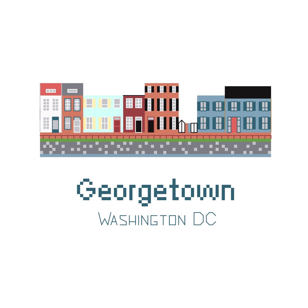 Georgetown DC Cross Stitch Pattern - Etsy