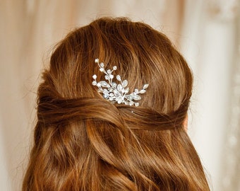 Crystal Wedding Hair Pin, Silver Bridal Hair Pins, Wedding Hair Pins, Bridal Bobby Pins