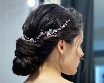 Wedding hair vine bridal hair piece, crystal headpiece rhinestone hair comb