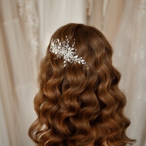 Wedding Hair Vine, Bridal Hair Piece, Floral Hair Comb, Crystal Bridal Jewelry image 2
