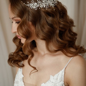Wedding Hair Vine, Bridal Hair Piece, Floral Hair Comb, Crystal Bridal Jewelry image 7