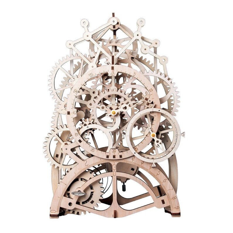 DIY 3D Laser Cut Wooden Clock Mechanical Gears Gift Home Decor Etsy